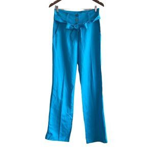 🚨3/$20🚨 Ash Ashanti Vintage Retro High Waist Belted Wide Leg Trouser Pants Blue